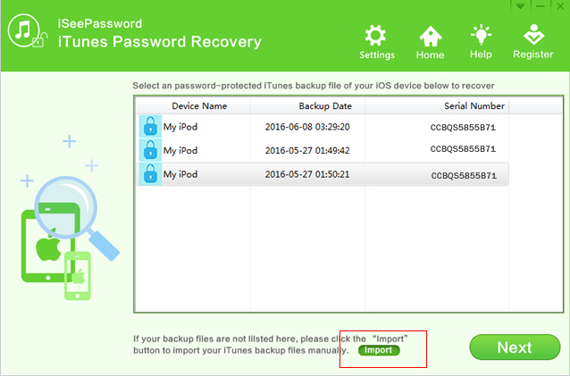 iSeePassword - iTunes Password Recovery V2.1.3.0