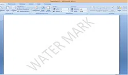 Add Watermark in MS Word Document 