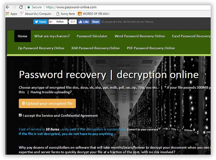 recover openoffice password