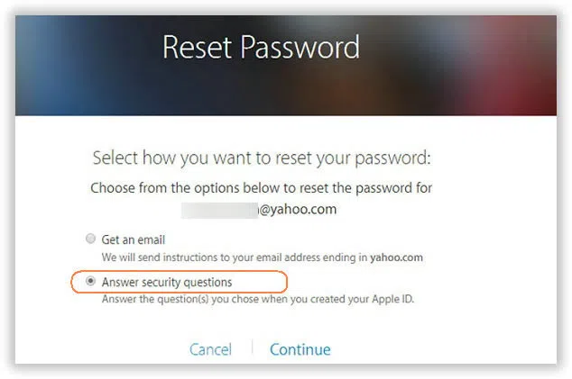 answer security question