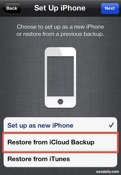 Reset the Passcode with icloud