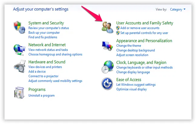 User Accounts and Family Safety