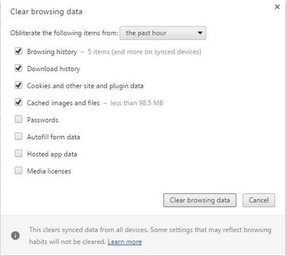  Clear Browsing Data
