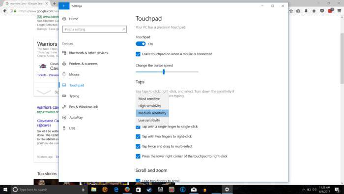 Touchpad Gestures feature on your laptop
