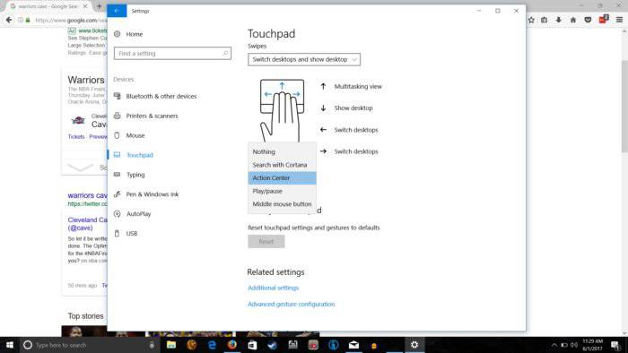 Multi Finger Gestures on Windows 10