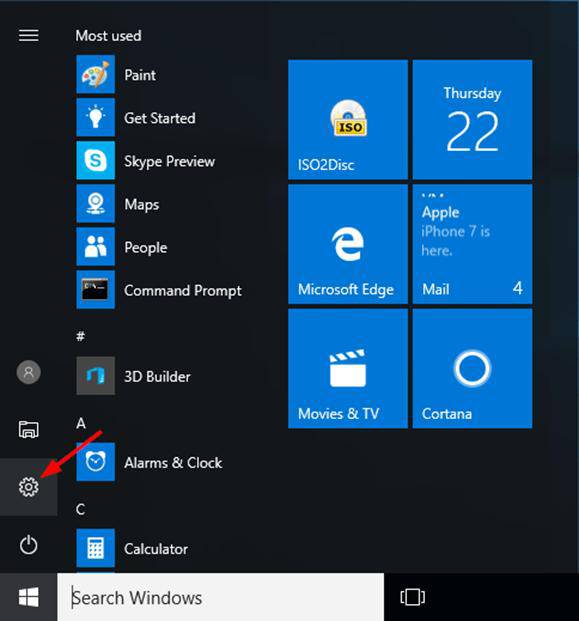 Windows logo key + I