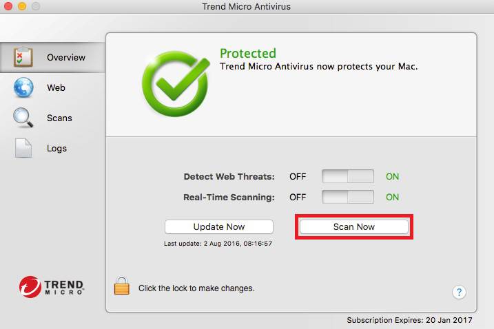 turn off Micro antivirus
