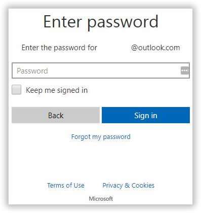 reset hotmail password on Android phone