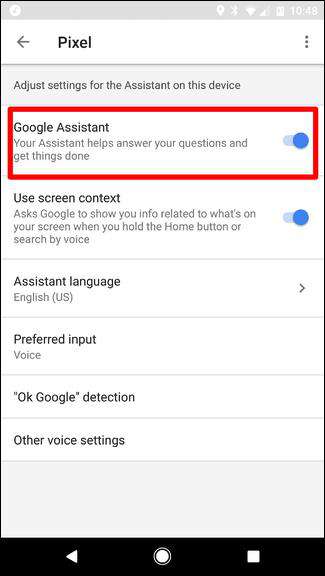 disable google assistant