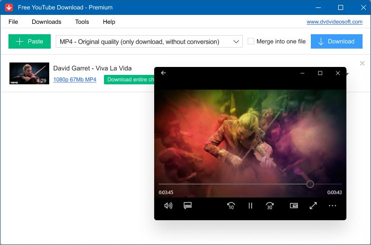 Free YouTube Download interface