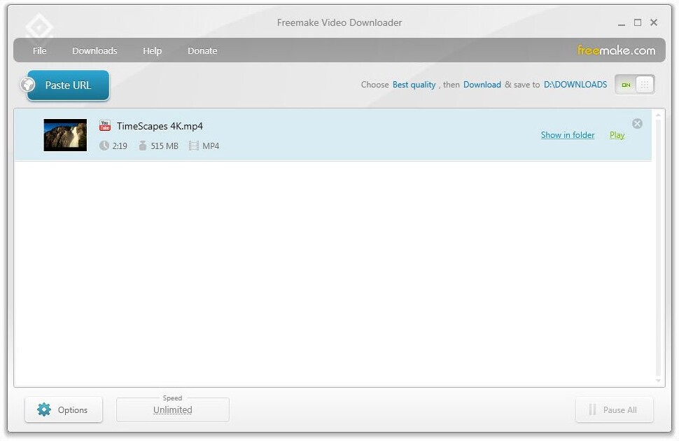 Freemake Video Downloader interface