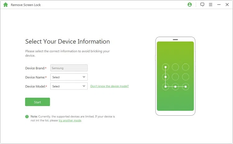 bypass Samsung screen passcode