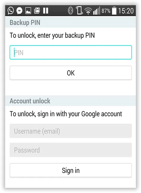 reset password using Gmail