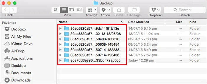 find iTunes backup location on Mac