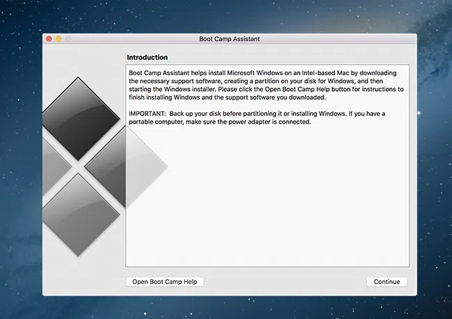 OS - BootCamp Instructions - Windows Partition for Intel-based