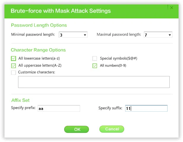 brute-force settings