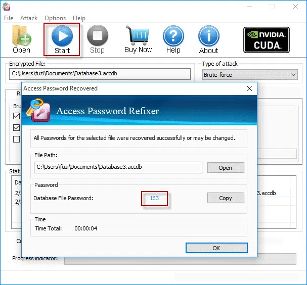 crack Access password
