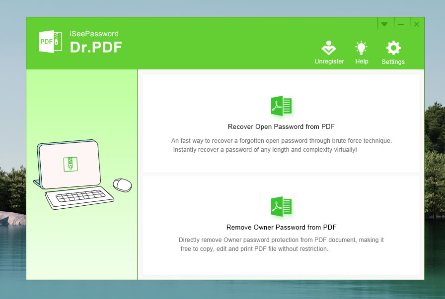 startup of pdf password recovery 