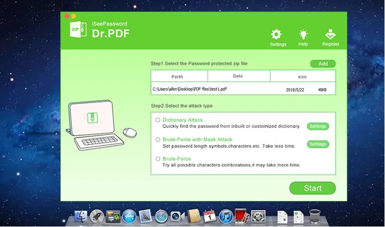 open pdf password recovery tool