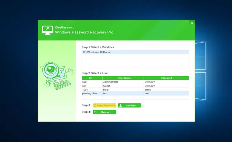 reset password Surface Pro