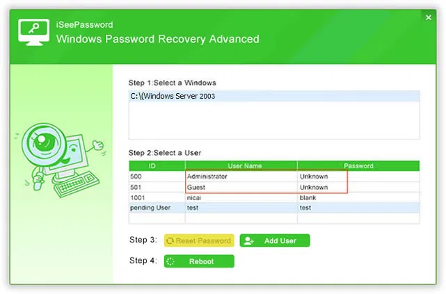 reset your Windows server 2008 R2