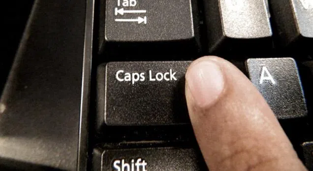 Make Sure The Caps Lock Is Not Turned On