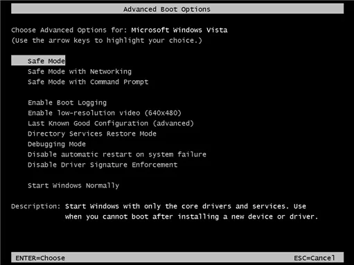 Boot In Safe Mode on Windows 7 