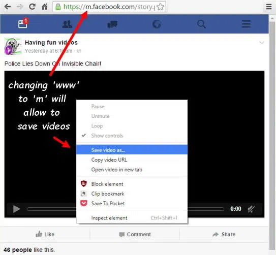 get video from facebok