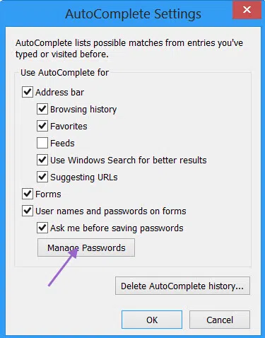 AutoComplete settings"