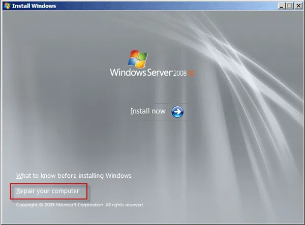 forgot Windows server 2008 password