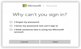 Reset Microsoft Password