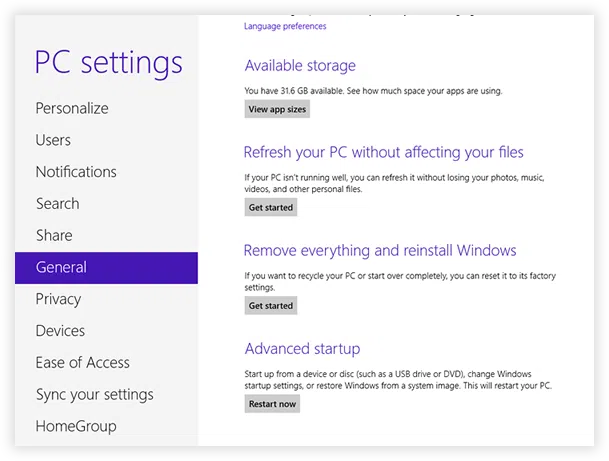 Factory Reset Your Windows 8 Tablet