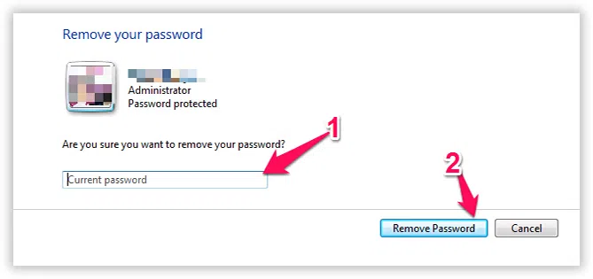 remove password