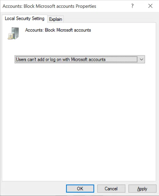 Users cannot log on or add with Microsoft accounts
