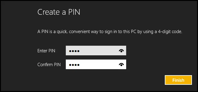 Set Your Windowds 10/8 Password to PIN 