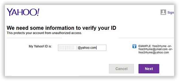 Reset your forgotten Yahoo password