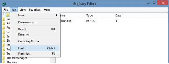 open registry editor