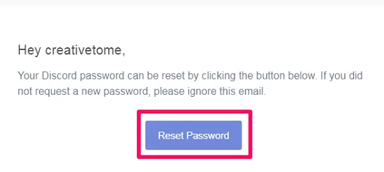 reset password on Discord