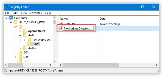 No Working Directory