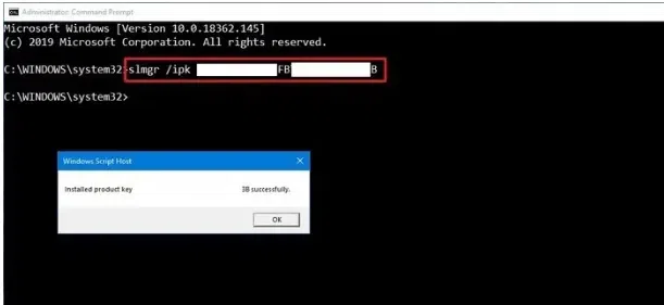 Activating Windows 10 License key