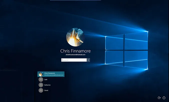 Windows 10 Switch User from Login Screen