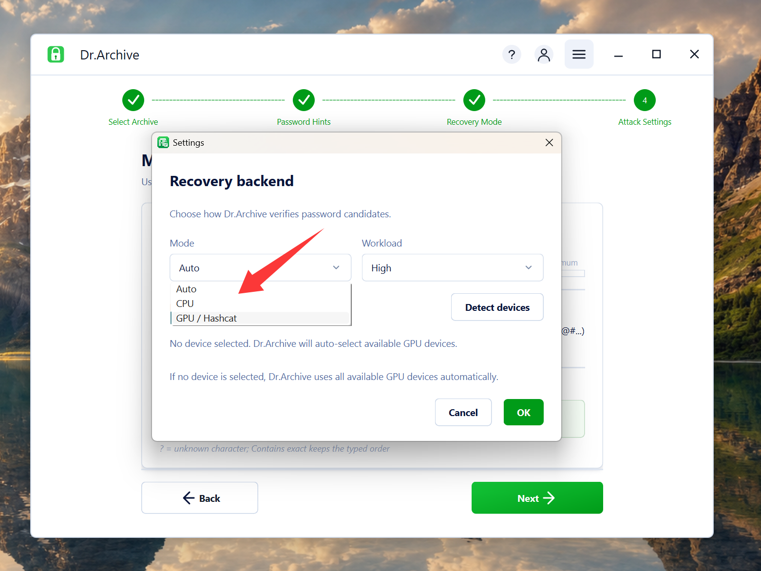 Enable GPU acceleration in Dr.Archive