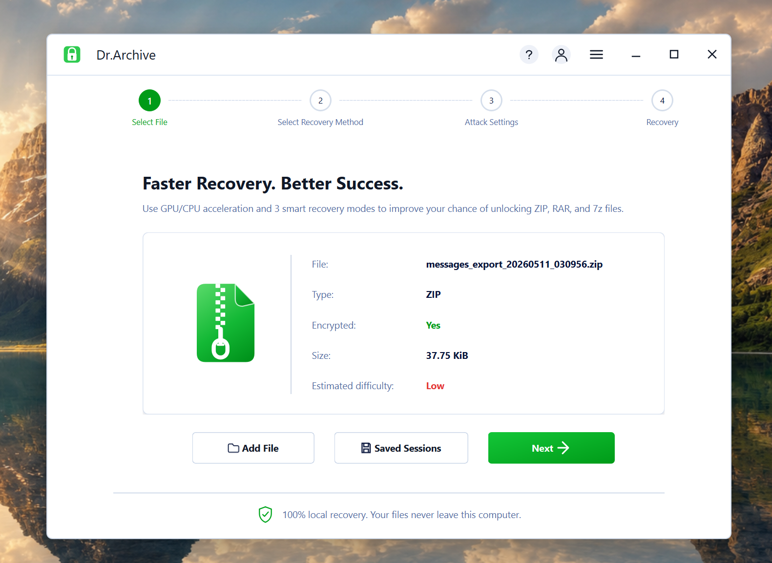 Add ZIP file to Dr.Archive