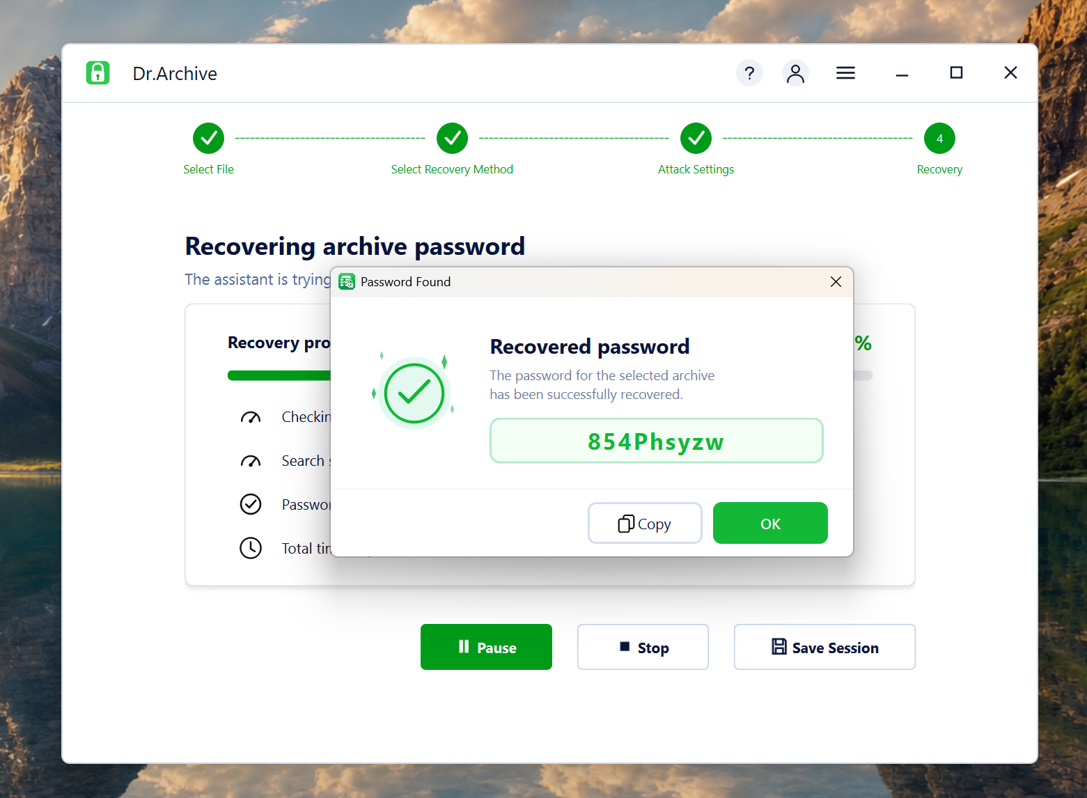 ZIP password found
